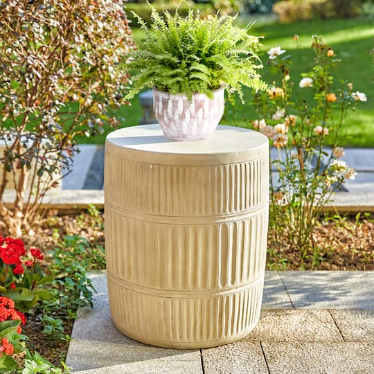 Glitzhome® 18.5" Multi-Functional Textured Garden Stool